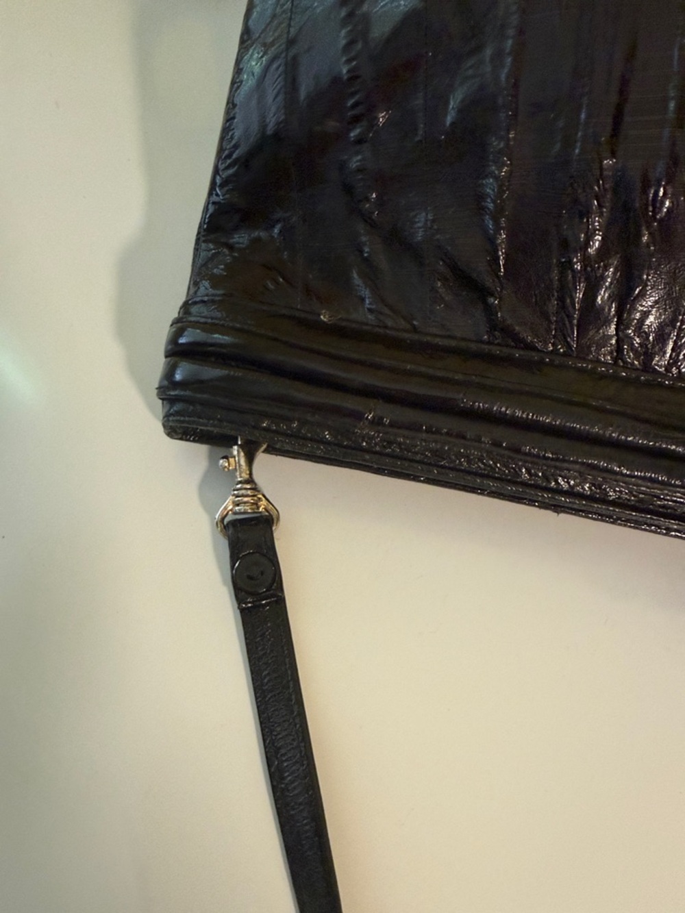 Eel skin black bag - Picture 3 of 9
